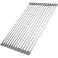thumbnail image 1 of CPDD Roll up Dish Drying Rack Square Tubes Stainless Still over the Sink Dish Rack Roll Up Dish Drainers for Kitchen Sink Counter Roll-up Drying Rack Foldable Dish Drying Rack (Black, 20.5''Wx13''L), 1 of 3