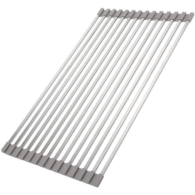 CPDD Roll up Dish Drying Rack Square Tubes Stainless Still over the Sink Dish Rack Roll Up Dish Drainers for Kitchen Sink Counter Roll-up Drying Rack Foldable Dish Drying Rack (Black, 20.5''Wx13''L)