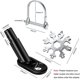 thumbnail image 2 of BRILLAR Juego de acopladores para remolque de bicicleta, adaptador de enganche de conector de acero con multiherramienta de copo de nieve, 2 of 5