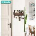 thumbnail image 4 of Porta llaves para pared, Colgador de llaves con 7 ganchos, Fácil de almacenar, Portallaves de pared, Perchero, Para Entrada, Cocina, Baño, Oficina, 4 of 4