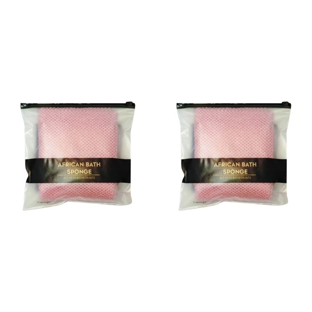 (2-Pack) Kcodviy Exfoliating Bath Towel African Design Nylon Sauna Material Sweat Skin Care Accessory Body Solution