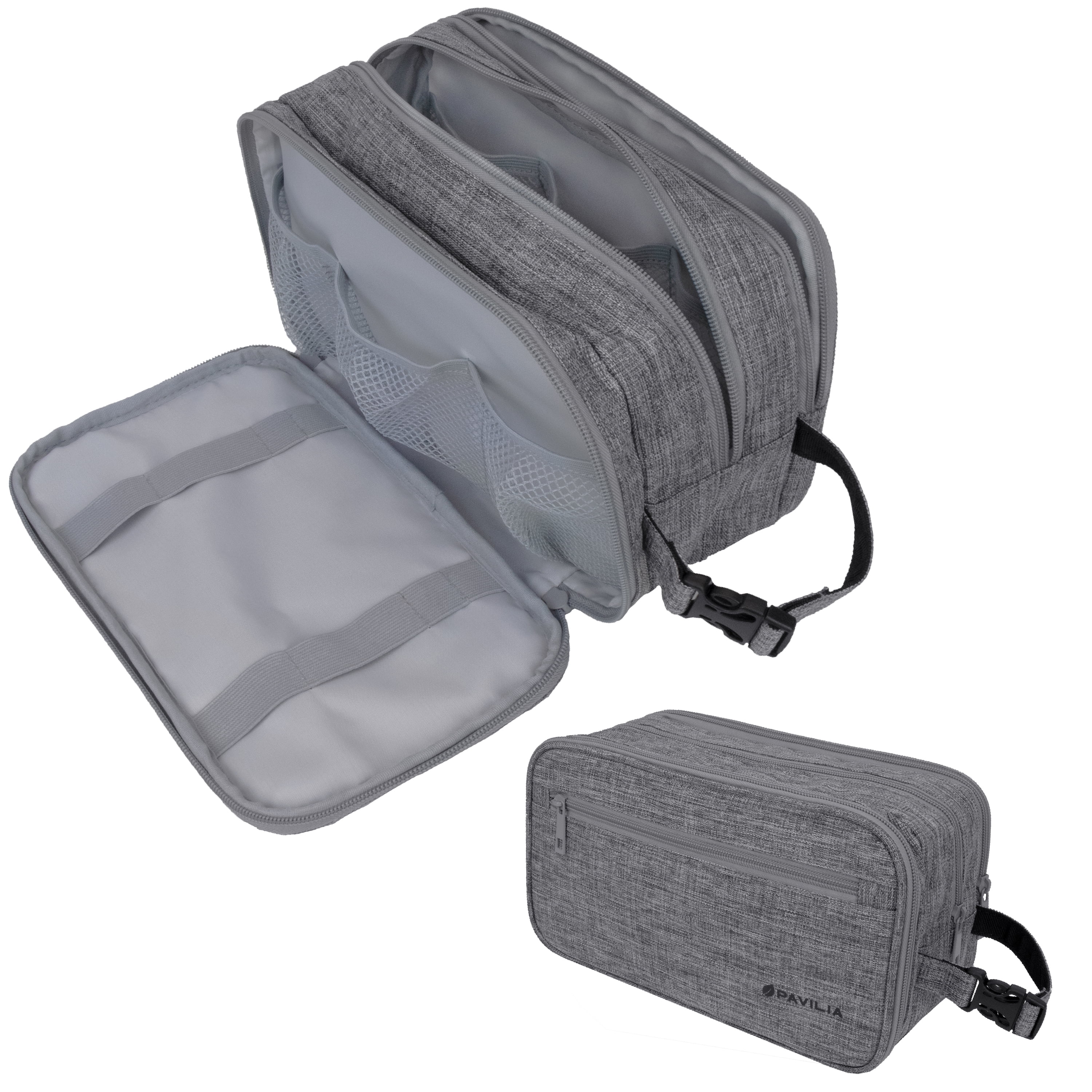 PAVILIA Toiletry Bag for Men, Travel Toiletries Bag Waterresistant