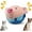 Blue pig, variant on Interactive Dog Toys, Washable Cartoon Pig Plush Toy, Bluetooth connection, Squeaky and Bouncing Toys with Voice Recording to Keep Your Dog Entertained