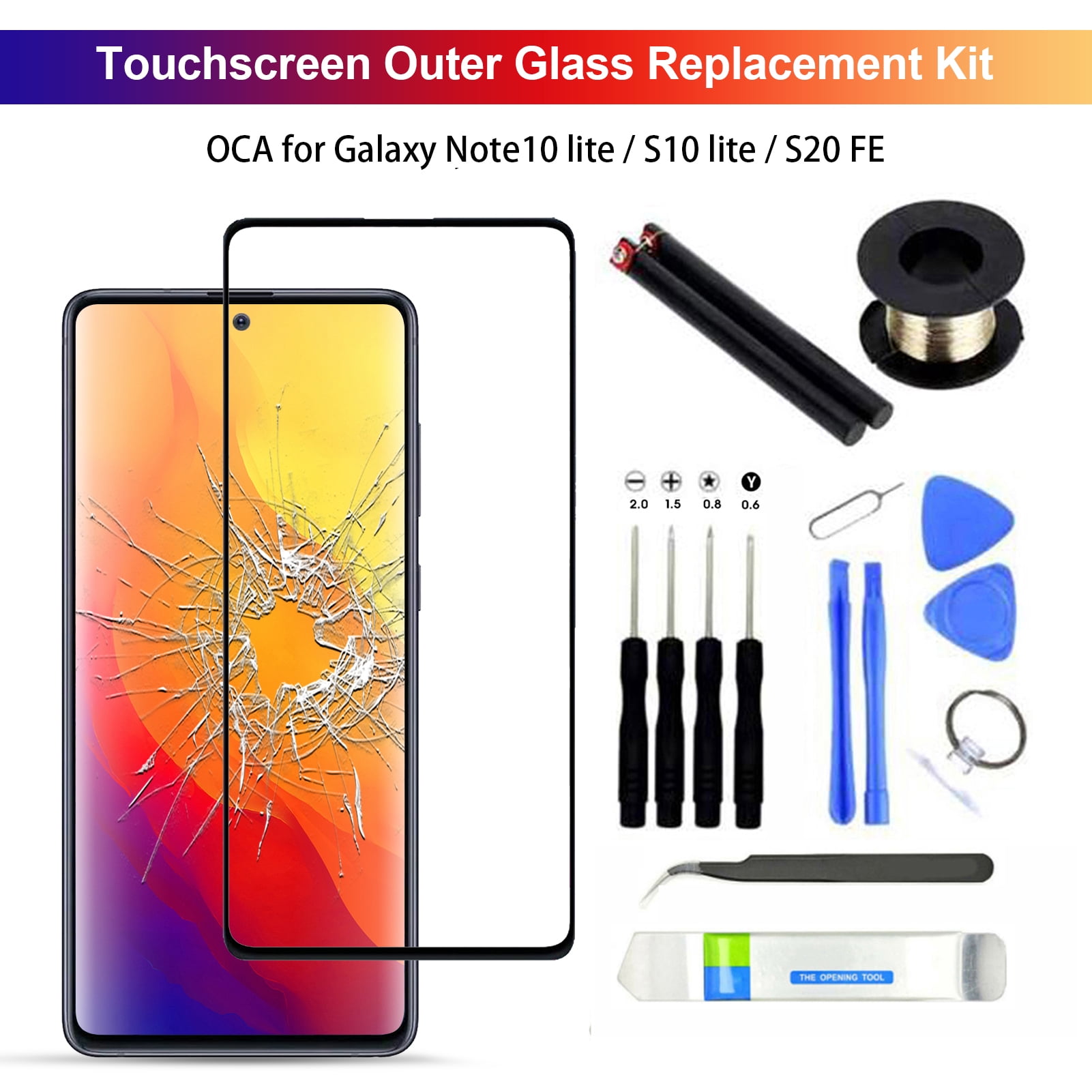 Agzssl for Samsung Galaxy S20 FE Front Screen Glass Replacement 6.5 inch  Outer Lens Screen Repair Kit incl Waterpoof Frame Adhesive and Tool Kit(No  Digitizer,No LCD) SM-G781 Series - Yahoo Shopping