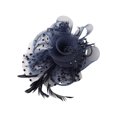 thumbnail image 2 of Jumpingount Tocado de diadema de plumas de flores con clip de plumas de malla de flores, ligero y fácil de llevar mezclado Accesorio para el cabello azul oscuro, 2 of 6