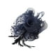 thumbnail image 2 of Tocado elegante Qarigey Clip Diadema Plumas Flores Accesorio para el cabello Azul Oscuro, 2 of 6