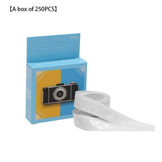 kurtrusly 250Pcs Corner Sticker DIY Photo Album Tape Fixing Scrapbooking Decorative Tapes Supplies Handmade Accessories Decor Clear