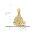 thumbnail image 4 of 14K Yellow Gold Polished Mini Snail Charm Pendant Necklace with Chain, 4 of 4