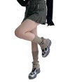 thumbnail image 4 of hirigin Knit Leg Warmers Solid Color Below Knee Leg Warmers Mid Tube Ribbed Socks for Women and Girls, 4 of 4