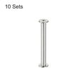 thumbnail image 4 of Unique Bargains M4x40mm Round Cross Head Screw Post Binding Leather Fastener, Nickel Plated, 10Sets, 4 of 4