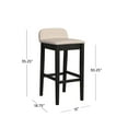 thumbnail image 3 of Hillsdale Furniture Maydena Wood Bar Height Stool, Black, 3 of 14