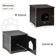 thumbnail image 4 of Pefilos 20" Cat House Covered for Indoor, Hidden Crate Litter Box Enclosure, Hooded Cats Furniture Cabinet Kitty Washroom, Brown, 4 of 9