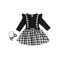 thumbnail image 3 of FAROOT Petite Fille Tenue, Manches Volantes Col Rond Tops, Jupe-Jarretelle, 3 of 7