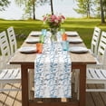 thumbnail image 4 of Table Runners 108 Inches Long Dress Scarves, Blue Grey Botanical Farmhouse Coffee/Dining/Kitchen Table Runner for Living Room, Spring Floral Summer Farmhouse 13x108 Inch, 4 of 9