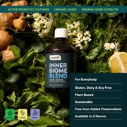 Nuzest - Inner Biome Blend – Prebiotic, Probiotic & Postbiotic Liquid Drink Mix – Microbiome Support - Vegan - Organic - Ginger Flavour - 16.9 fl.oz/ 500ml