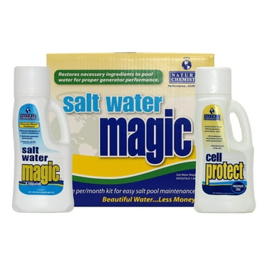 Natural Chemistry 07404 Spa Swimming Pool Salt Water Magic Monthly Chemical Kit