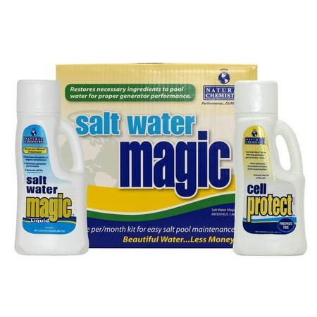 Natural Chemistry 07404 Spa Swimming Pool Salt Water Magic Monthly Chemical Kit