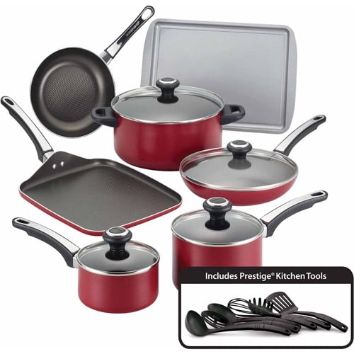 Farberware 17Piece High Performance Aluminum Nonstick Pots and Pans