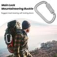 thumbnail image 4 of POINTERTECK Carabiner Buckle Carabiner Buckle Strong Load-Bearing High Strength Rustproof Corrosion Resistant Compact Multipurpose Heavy-Duty Quick Link Carabiner Clip Camping Supplies, 4 of 6