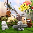 thumbnail image 3 of Pulseras de peluche Liliful con forma de perezoso de peluche, 20 cm, paquete de 8, 3 of 6