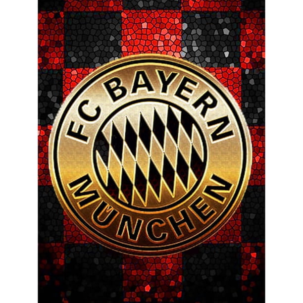 Pintura de diamante 5D DIY taladro redondo completo Bayern Múnich decoración del hogar arte 30x40cm