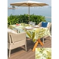 thumbnail image 4 of Outdoor Tablecloth with Umbrella Hole and Zipper, Sage Green Leaves Rectangle Table Cloth 54x80 Inch Waterproof Tablecloth, Summer Botanical Farmhouse Watercolor Leaf Picnic Table Cover for Patio, 4 of 7