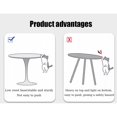 thumbnail image 3 of Modern Round Dining Table - Black MDF Top with Metal Base, 3 of 10