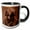 Black/White, variant on 3drose, Chocolate Lab Pet Dog Labrador Retriever Photo, 15oz Two-tone Blue Mug