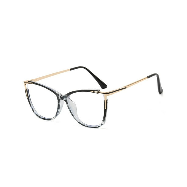 Sonducket Gafas de ojo de gato Anti luz azul Lentes de acrilico transparente Gafas Estilo vintage Gafas de montura grande para optica Type11 NO11 Bodega Aurrera en linea