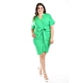 thumbnail image 1 of Vestido drapeado con botones Roman Fashion /Tallas Extras, 1059 (Verde) verde 40, 1 of 7