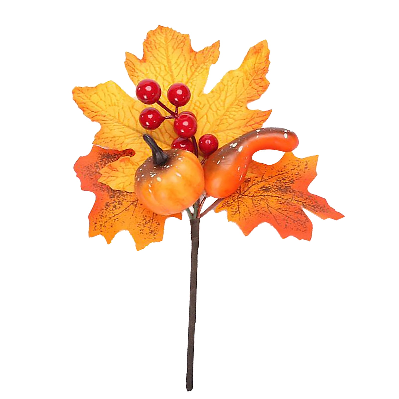Halloween Floral Stem Pumpkin Pick Glitter Wreath/arrangement/Tree Decor Craft 