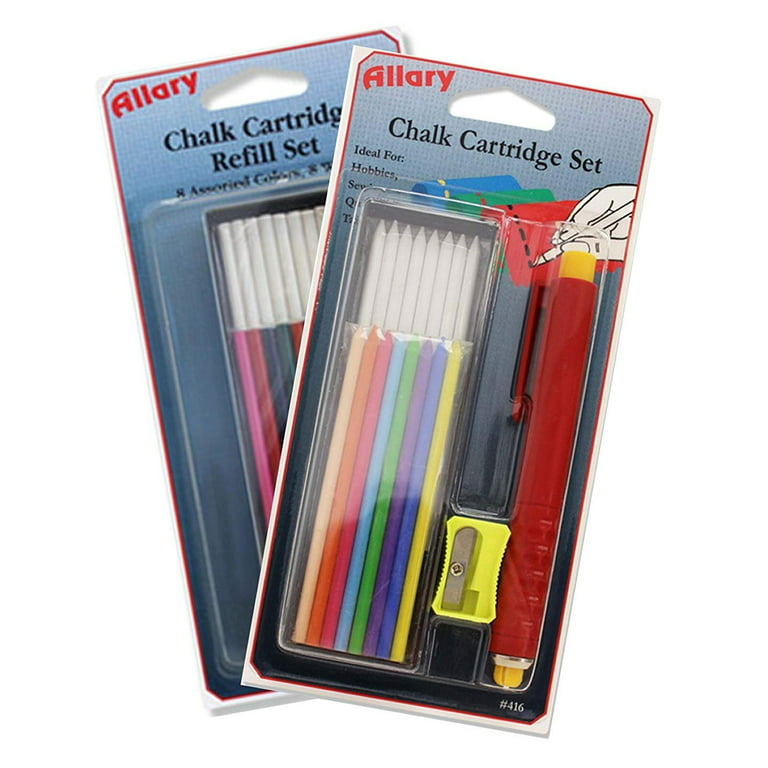 Allary Sewing Chalk Pen and Refill Bundle for Marking Fabric and Patterns
