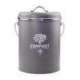 thumbnail image 2 of Holismo Bac à Compost de Comptoir de Cuisine, Résistant aux Odeurs avec Couvercle et Filtre à Charbon, Seau à Compost Enduit Résistant à la Rouille, Conteneur à Compost, Gris, 2 of 4