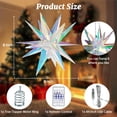 thumbnail image 7 of 8 inch Christmas Star Tree Topper, RGB Color Change  Tree Light up Star, Christmas Tree Decorations Xmas Outdoor Indoor Decoration, 7 of 7