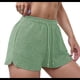 thumbnail image 2 of Pantalones Cortos de Pijama de Punto Gofre para Mujer, Suaves, con Cordón Ajustable, Informales, para Hacer Ejercicio y con Bolsillos. Verde XXL, 2 of 9