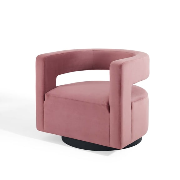 Armchair Accent Chair, Velvet, Pink, Modern Contemporary Urban Design, Living Lounge Room Hotel Lobby Hospitality