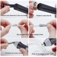 thumbnail image 5 of Borrador eléctrico, kit de borrador eléctrico con 22 recambios de borrador automático para dibujar, funciona con pilas (negro), 5 of 5