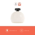 thumbnail image 2 of Alora Lighting FM506312AGCL Castilla 12" Wide Semi-Flush Globe Ceiling Fixture - Gold, 2 of 6