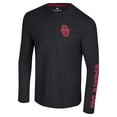 thumbnail image 2 of Men's Colosseum Black Oklahoma Sooners Logo Lockup 3-Hit Active Blend Long Sleeve T-Shirt, 2 of 3