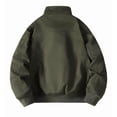 thumbnail image 6 of Mifsaly Mens Warm Bomber Jackets Sherpa Lined Zip Up Utility Jacket Winter Daily Going Out Street Western Style Casual Outfits with Pockets, 6 of 9