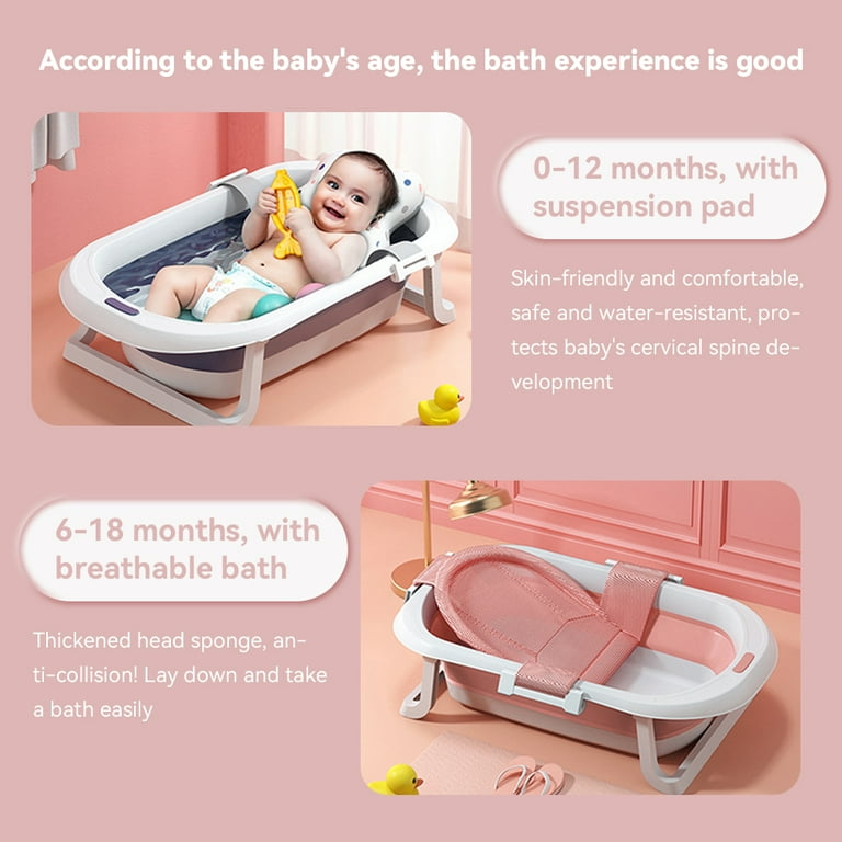 Foldable Baby Bath. Collapsible Baby Bathtub. Portable. Non-Slip Legs.  (35L)