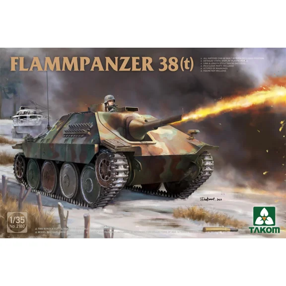 TAKOM 2180 1/35 Flammpanzer 38(t) Tank Model Kit