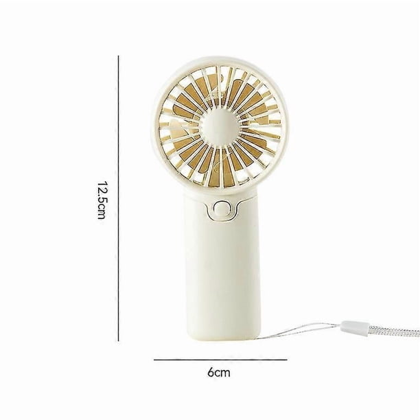 Dry battery small fan small fresh student dormitory portable outdoor portable lanyard mini handheld small fan White