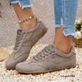 thumbnail image 2 of Women's Low Top Casual Shoes Lace Up Retro Flat Sneakers Non Slip Gum Sole Comfortable for Walking Shopping Daily Wear Ladies Fashion Shoes 41, 2 of 5