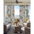 thumbnail image 6 of Spring Daisy Blackout Curtains for Bedroom Living Room Darkening Curtains 84 Inch Length 2 Panels Set Farmhouse Country Flower Leaf Plant Wood Grain Window Curtain Window Treatment Drapes 52"x84", 6 of 9
