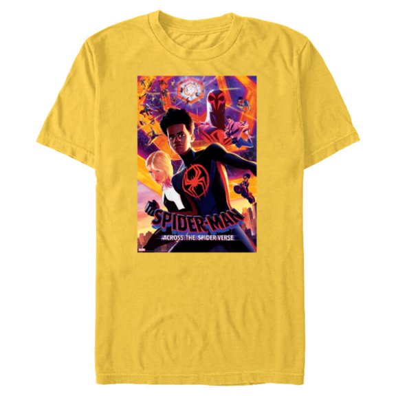 Marvel Spider-Man: Across the Spider-Verse Infinite Spiders - Short Sleeve Blended T-Shirt for Adults - Customized-Yellow