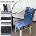 thumbnail image 6 of TSOVTHRID Blue Cherry Blossom Print Dining Room Chair Cushion Covers, Stretch Chair Slipcovers Universal Removable Washable Chair Seat Covers Protector for Kitchen Restaurant Hotel, Set of 1, 6 of 7