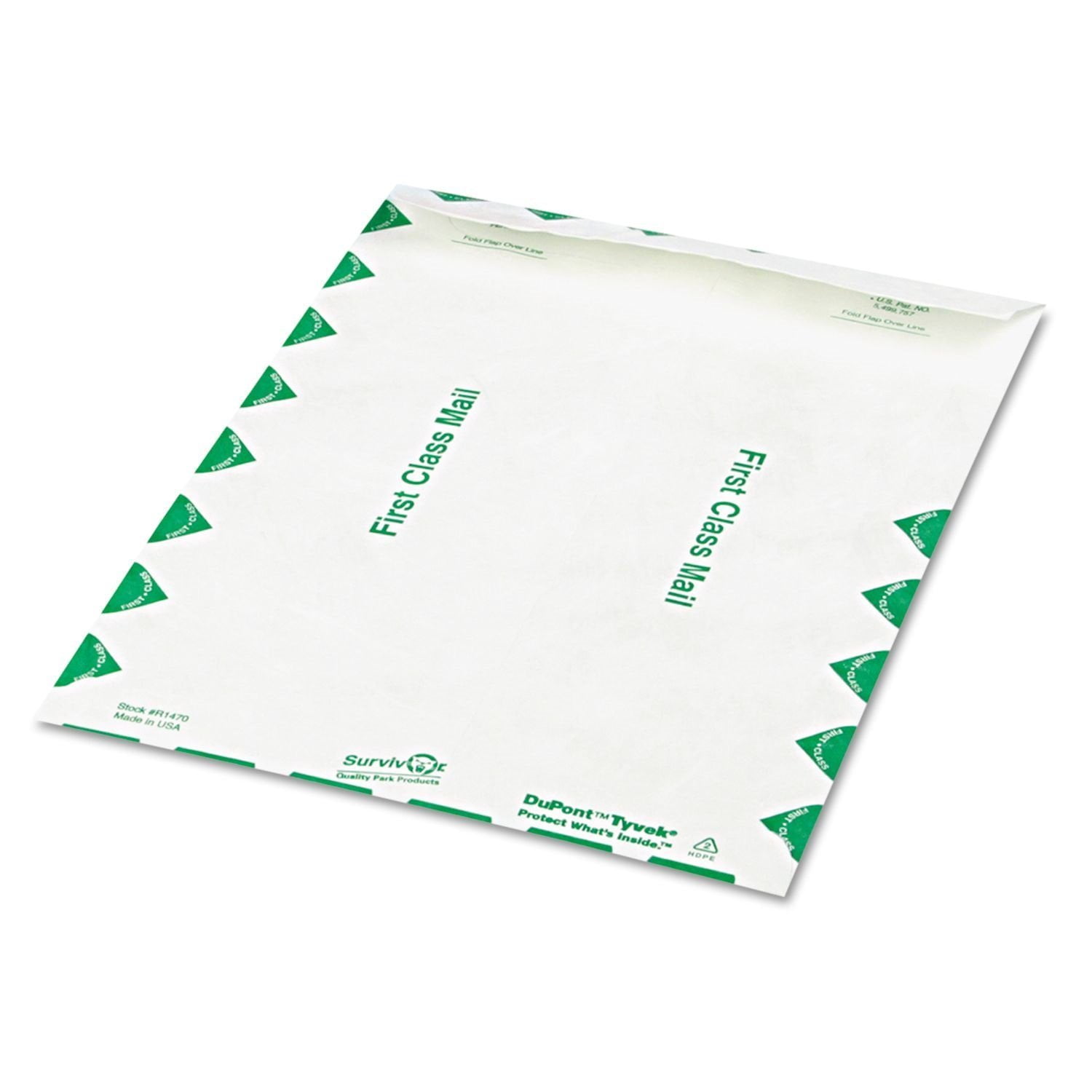 Survivor Tyvek Usps First Class Mailer, Side Seam, 9 X 12, White