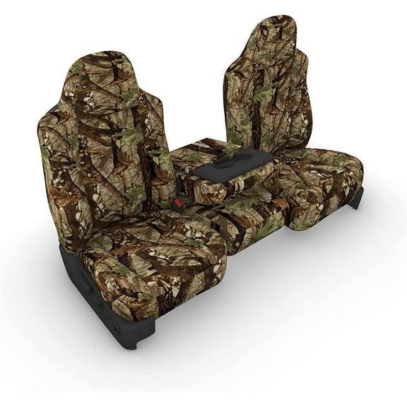 F58 2002-2010 Ford F250-F550 Super Duty Front 40/20/40 Split Bench Seat with Molded Headrests in DS1C Camouflage