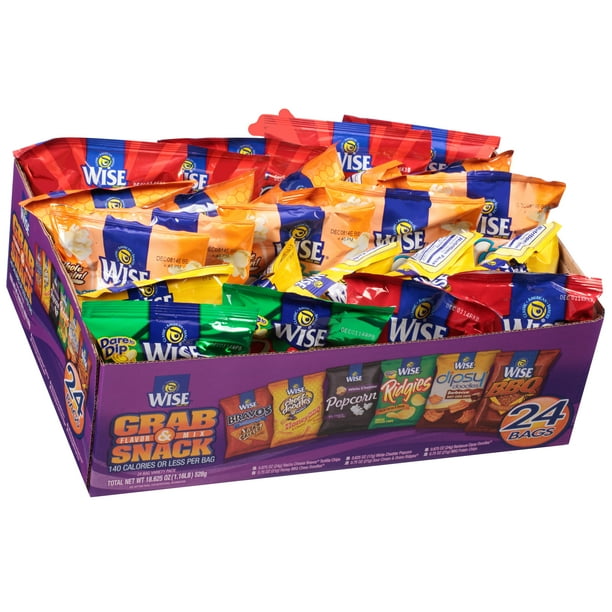Wise Grab & Snack Flavor Mix Snack Variety Pack, 18.625 Oz., 24 Count